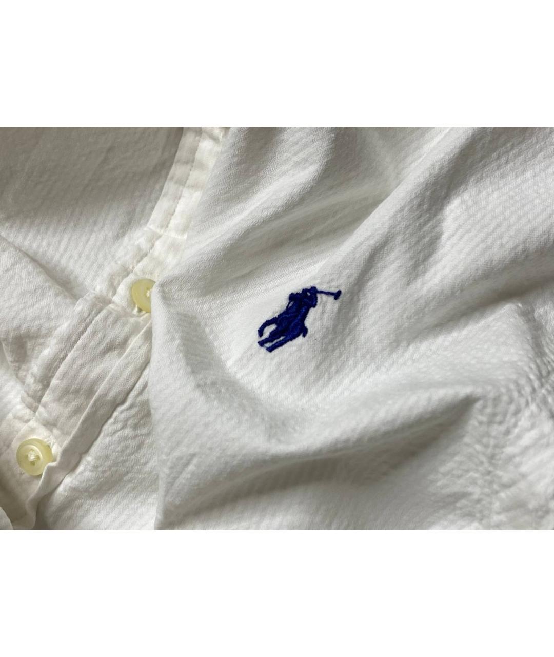RALPH LAUREN Белая хлопковая кэжуал рубашка, фото 5