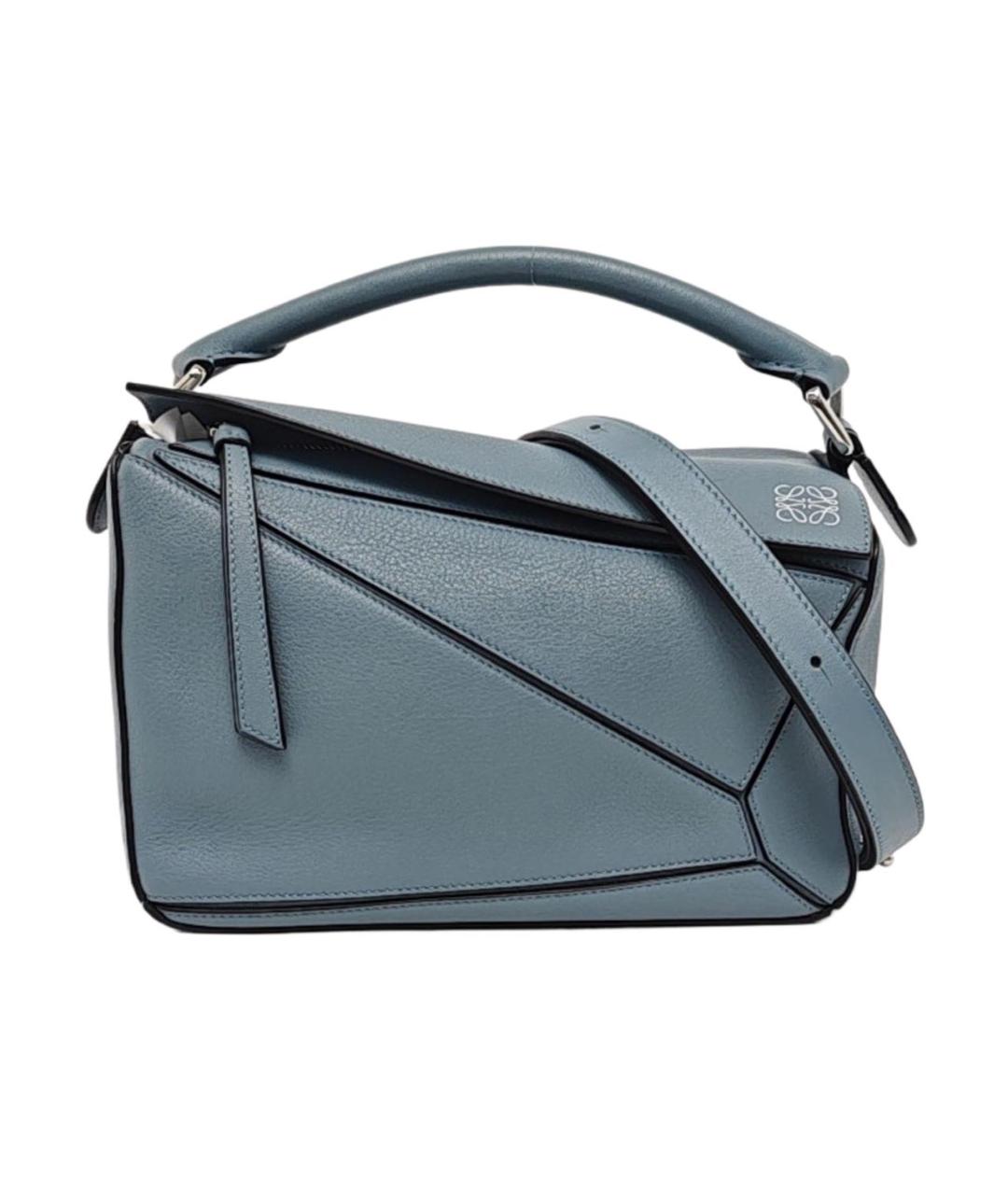 LOEWE Голубая кожаная сумка через плечо, фото 7