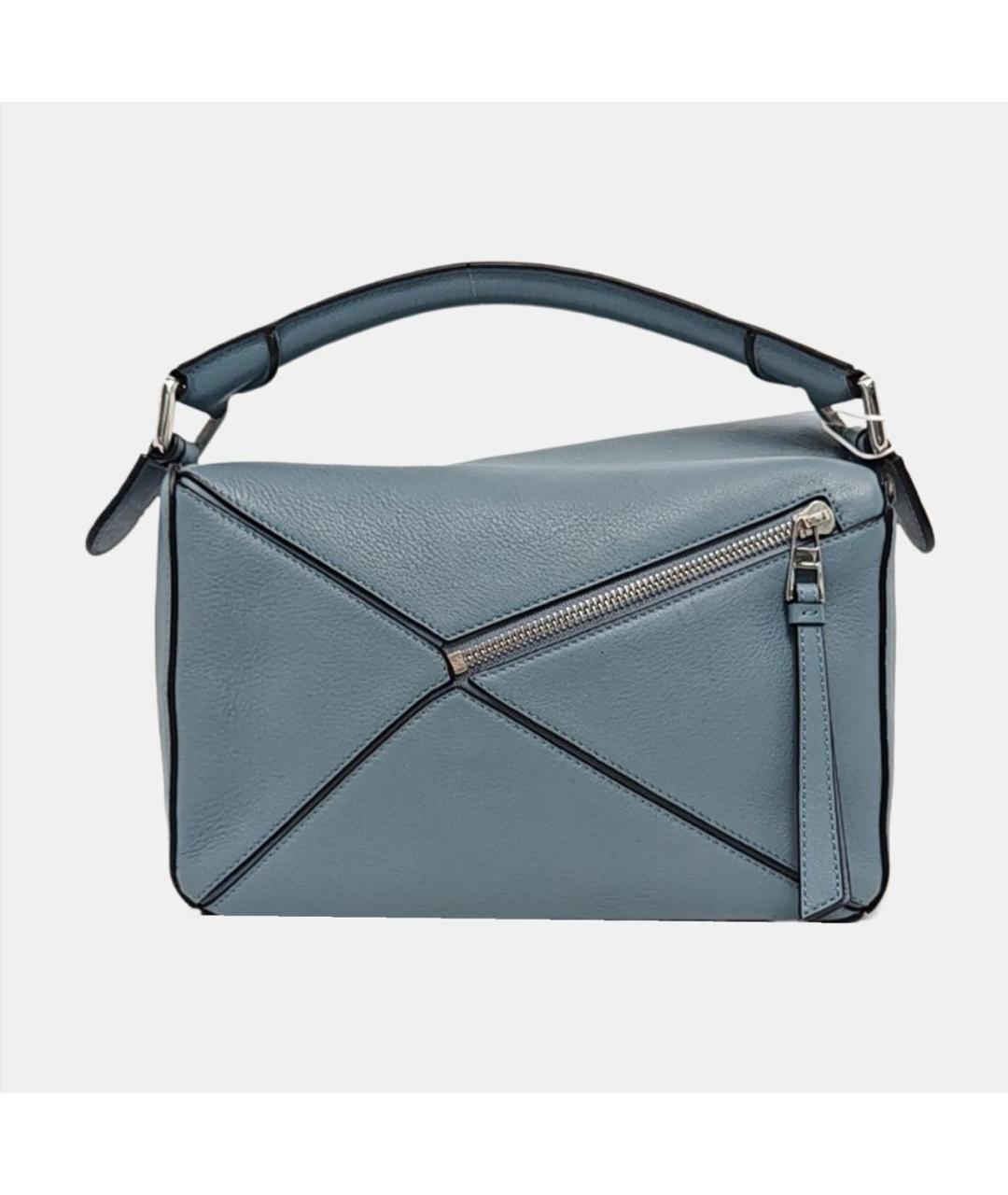 LOEWE Голубая кожаная сумка через плечо, фото 4