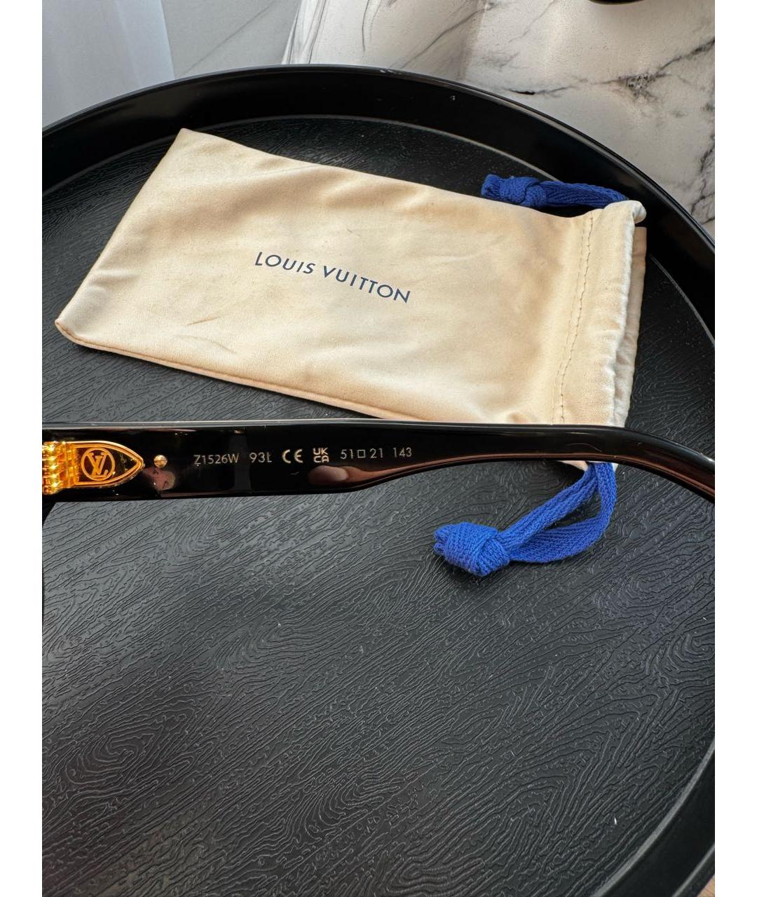 LOUIS VUITTON Черные пластиковые солнцезащитные очки, фото 3