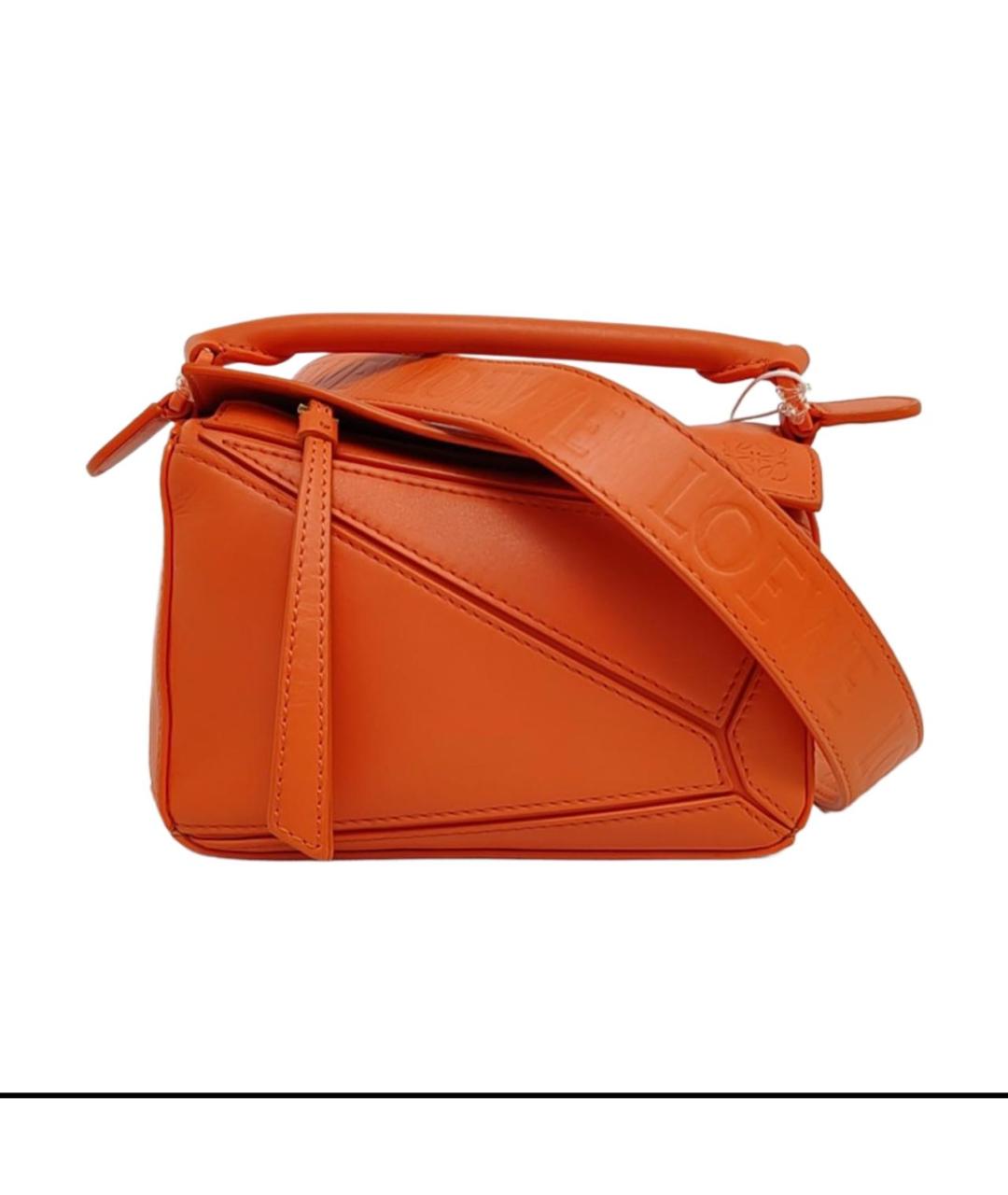 LOEWE Оранжевая кожаная сумка через плечо, фото 8