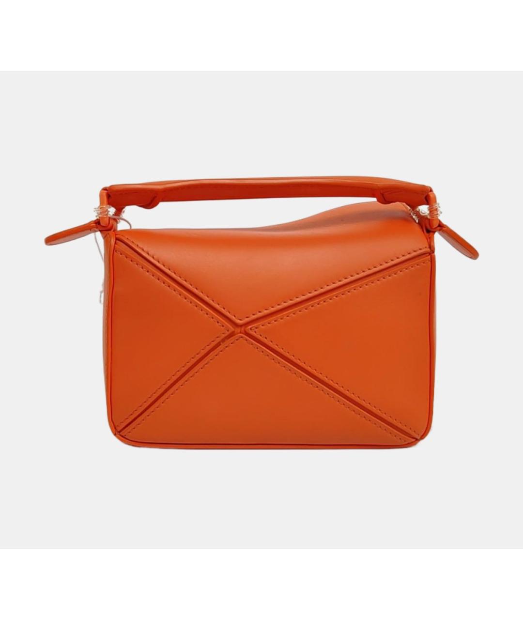LOEWE Оранжевая кожаная сумка через плечо, фото 4