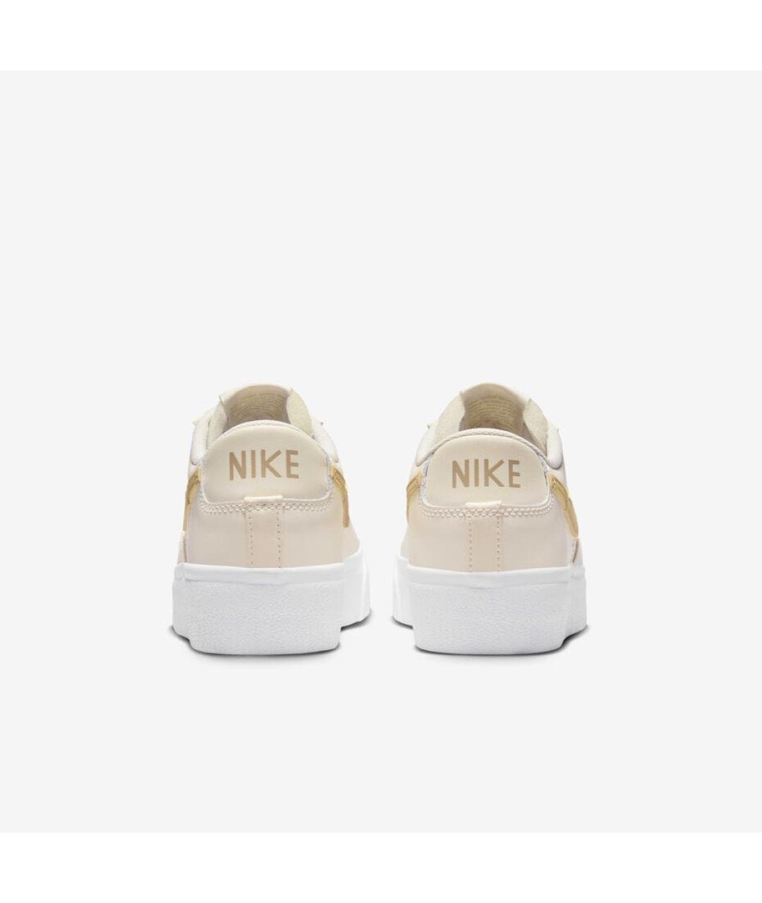 NIKE Бежевые кожаные кеды, фото 5