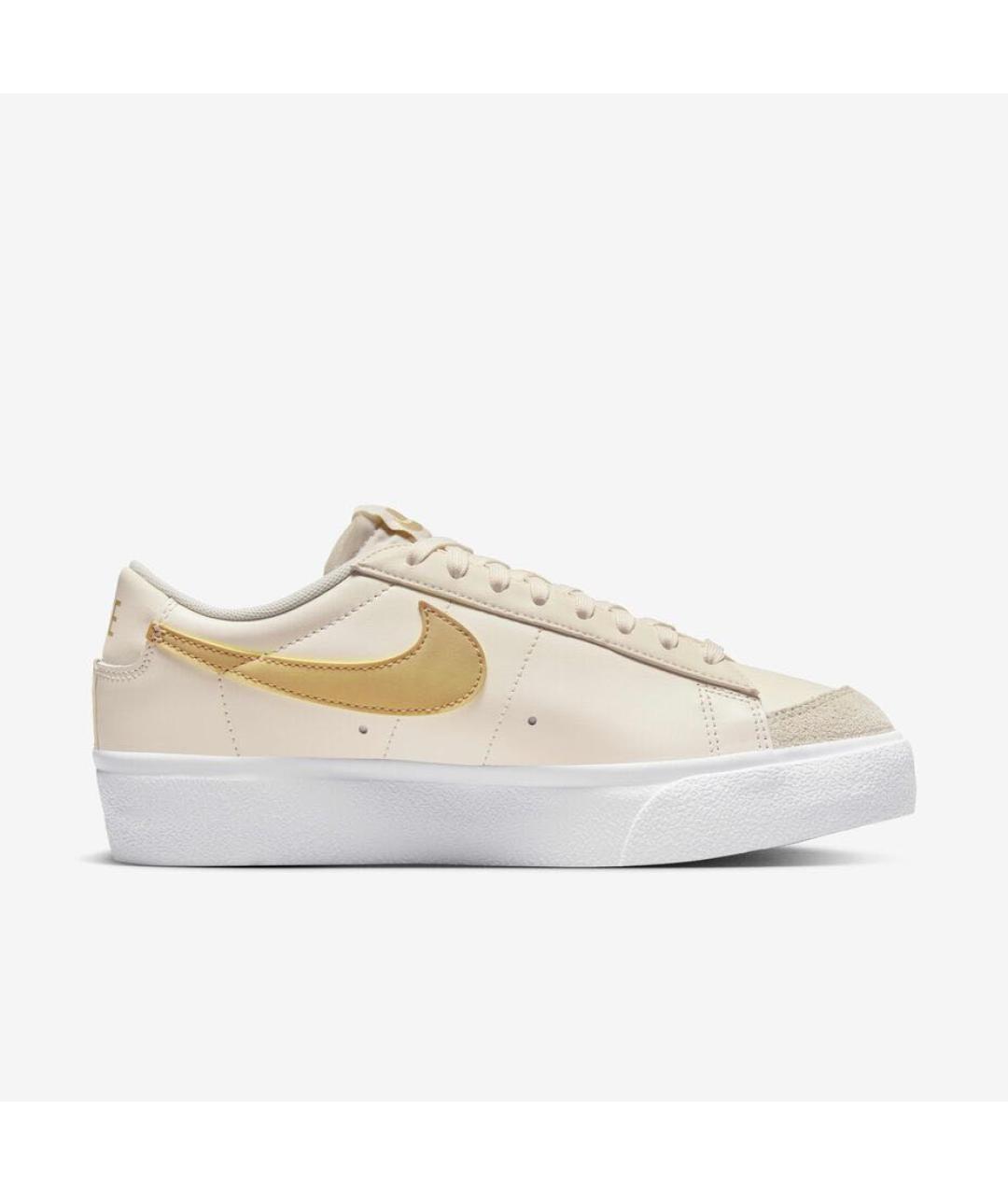 NIKE Бежевые кожаные кеды, фото 2