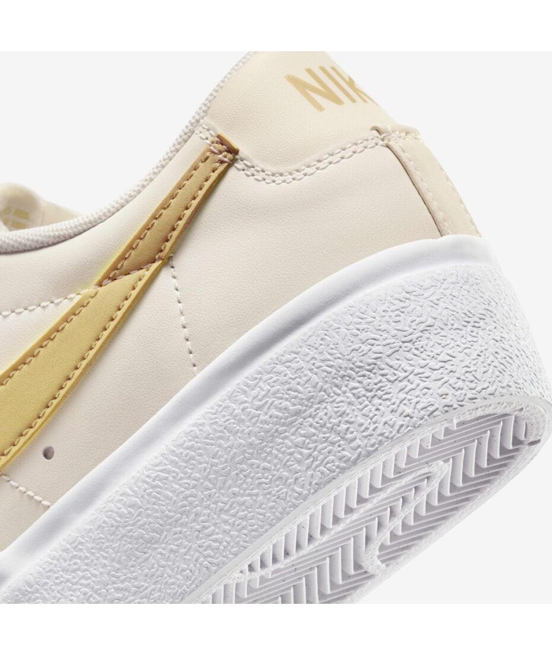 NIKE Бежевые кожаные кеды, фото 8