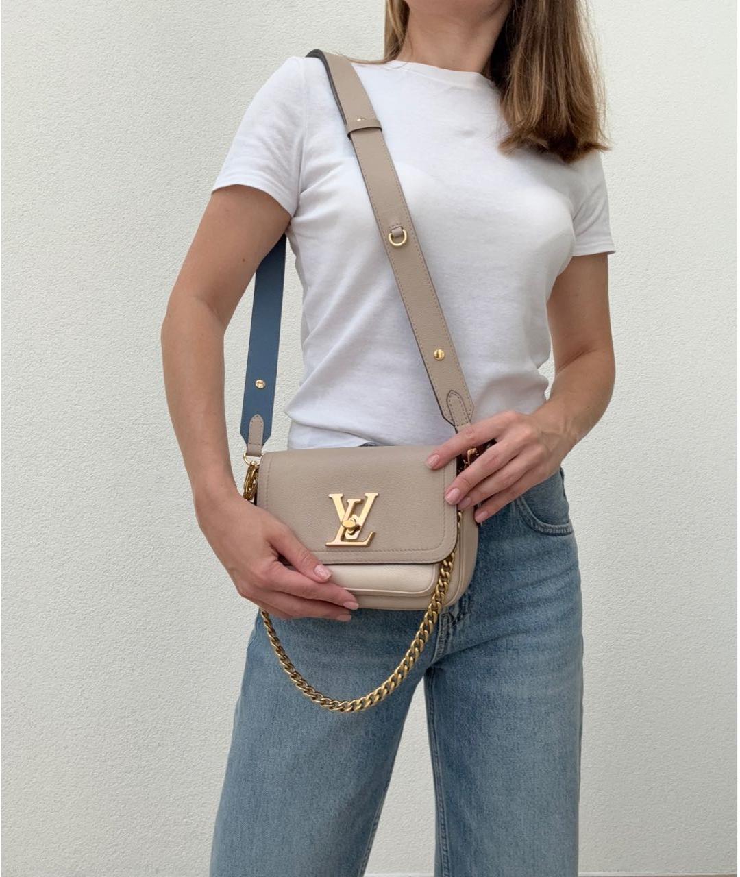 LOUIS VUITTON Бежевая сумка через плечо из искусственной кожи, фото 5
