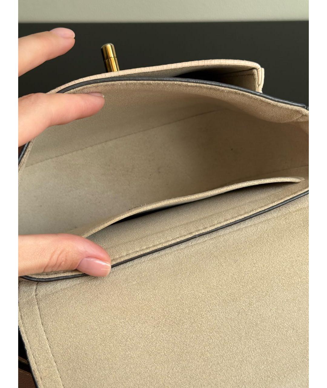 LOUIS VUITTON Бежевая сумка через плечо из искусственной кожи, фото 4