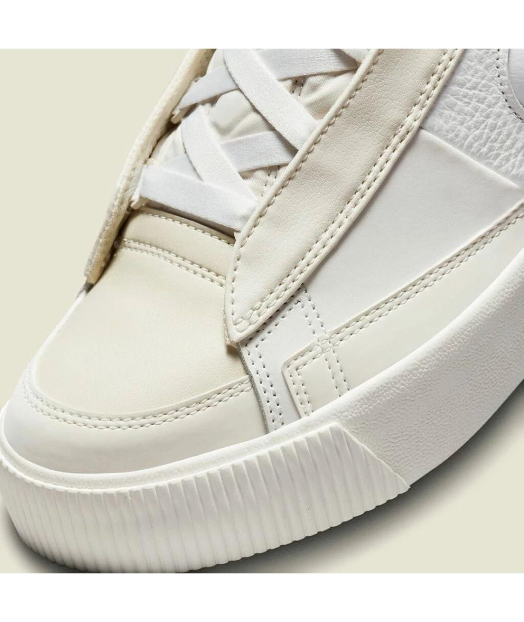 NIKE Бежевые кожаные кеды, фото 7