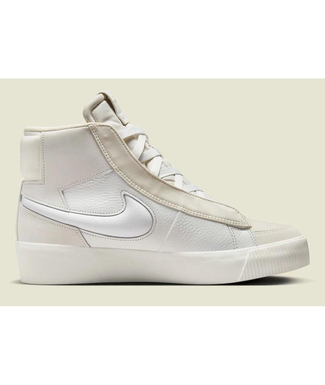 NIKE Бежевые кожаные кеды, фото 3