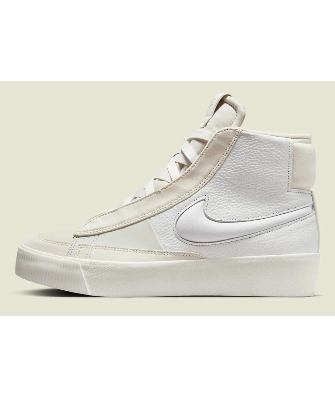 NIKE Бежевые кожаные кеды, фото 9