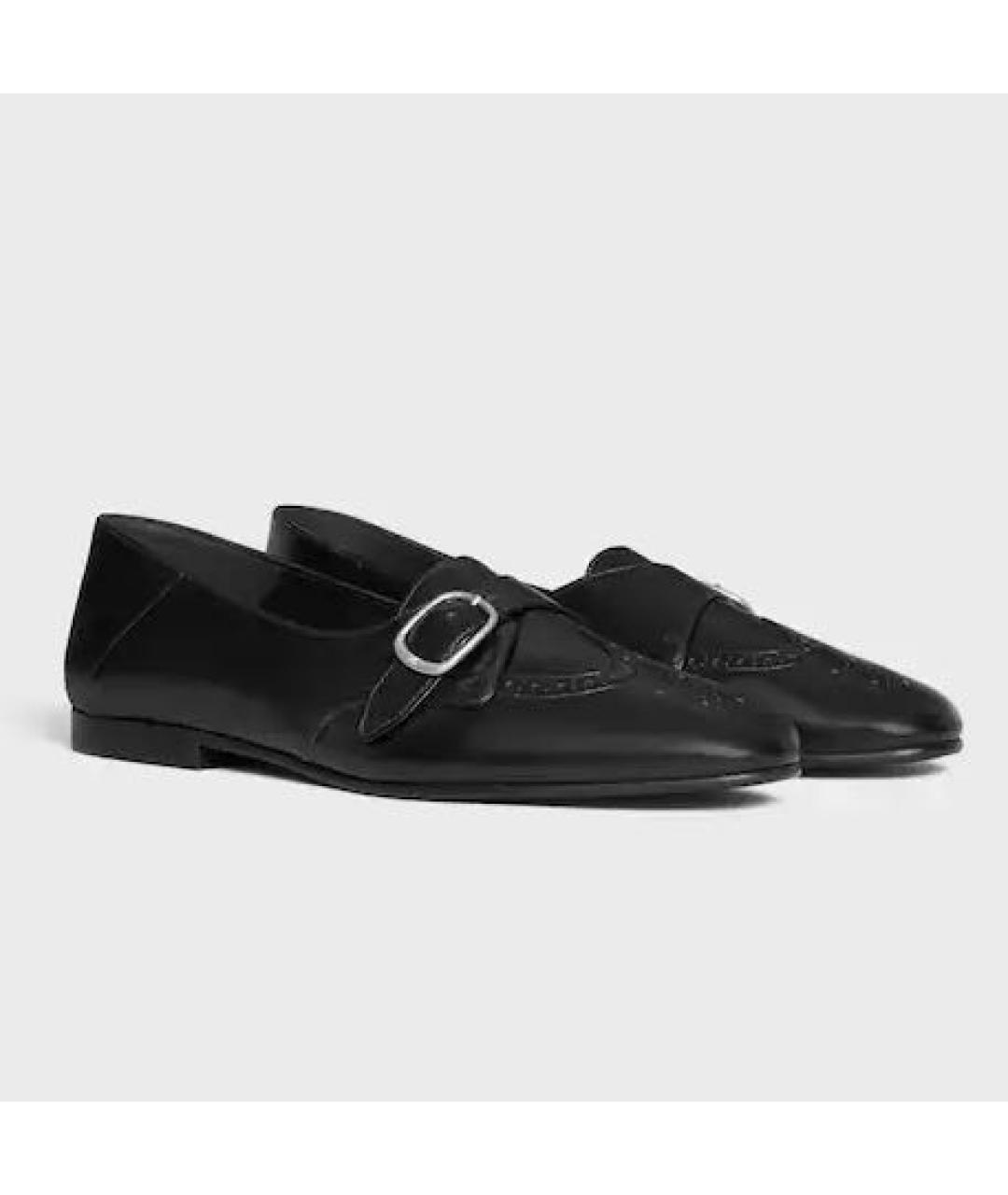 CELINE Черные кожаные лоферы, фото 2
