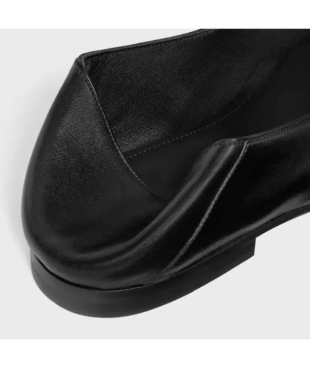 CELINE Черные кожаные лоферы, фото 6