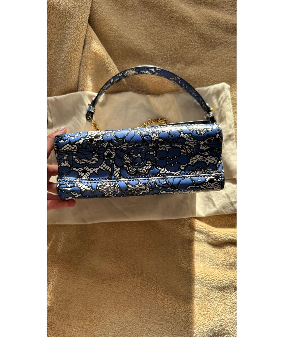 LOUIS VUITTON Синяя кожаная сумка через плечо, фото 7