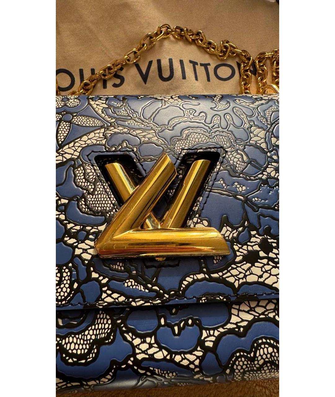 LOUIS VUITTON Синяя кожаная сумка через плечо, фото 5