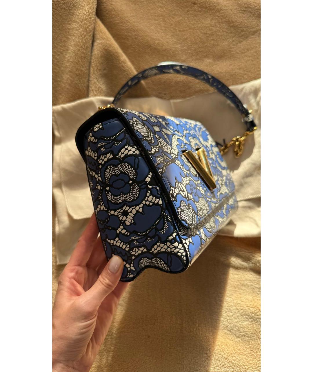 LOUIS VUITTON Синяя кожаная сумка через плечо, фото 2