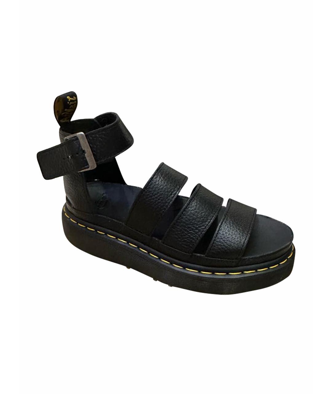 DR. MARTENS Черные кожаные сандалии, фото 1