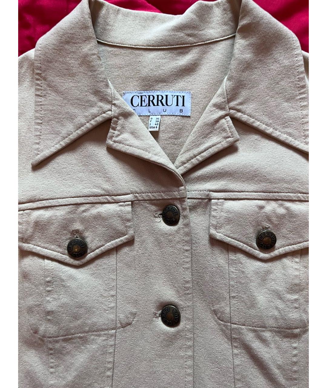 CERRUTI 1881 Бежевая хлопковая рубашка, фото 3