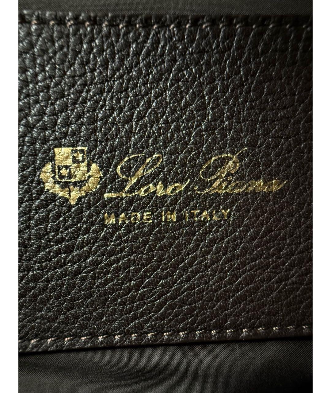 LORO PIANA Коричневая тканевая барсетка, фото 7
