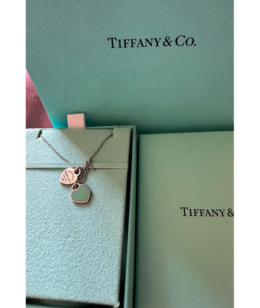 TIFFANY&CO Бирюзовое серебряное колье, фото 2