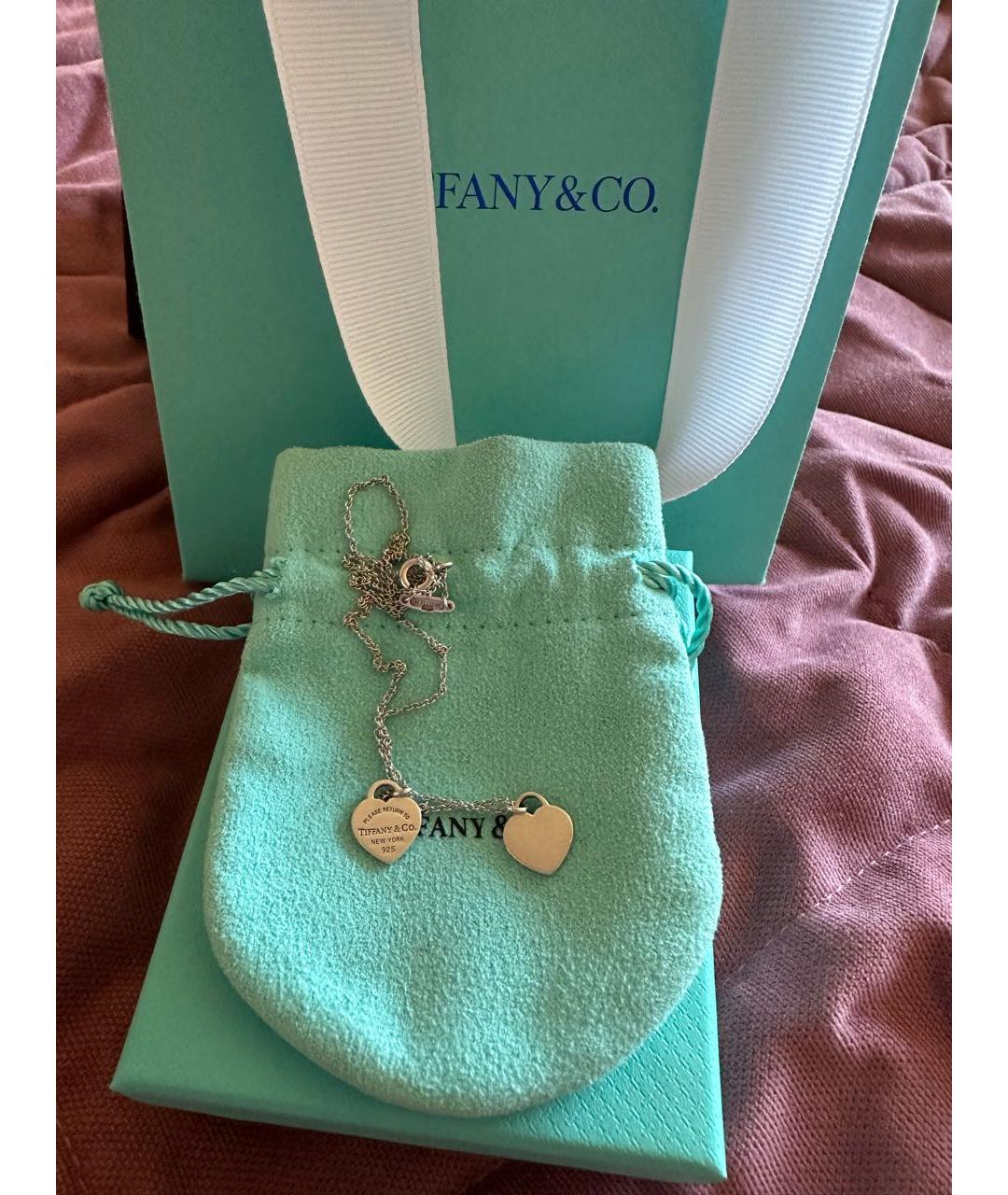 TIFFANY&CO Бирюзовое серебряное колье, фото 7