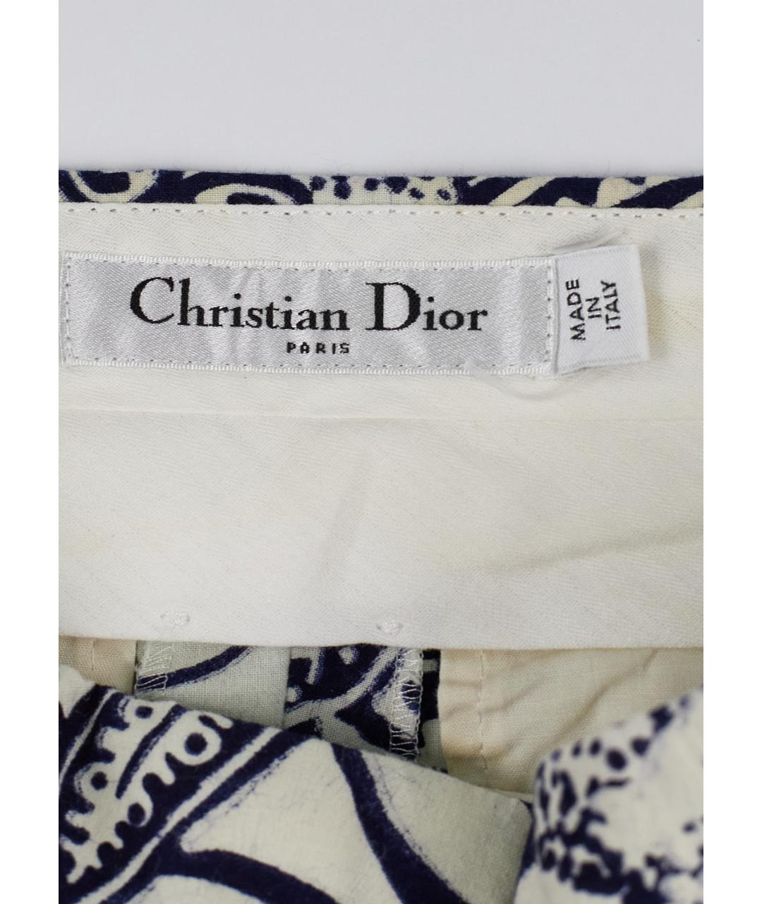 CHRISTIAN DIOR Мульти хлопковые бриджи, фото 3