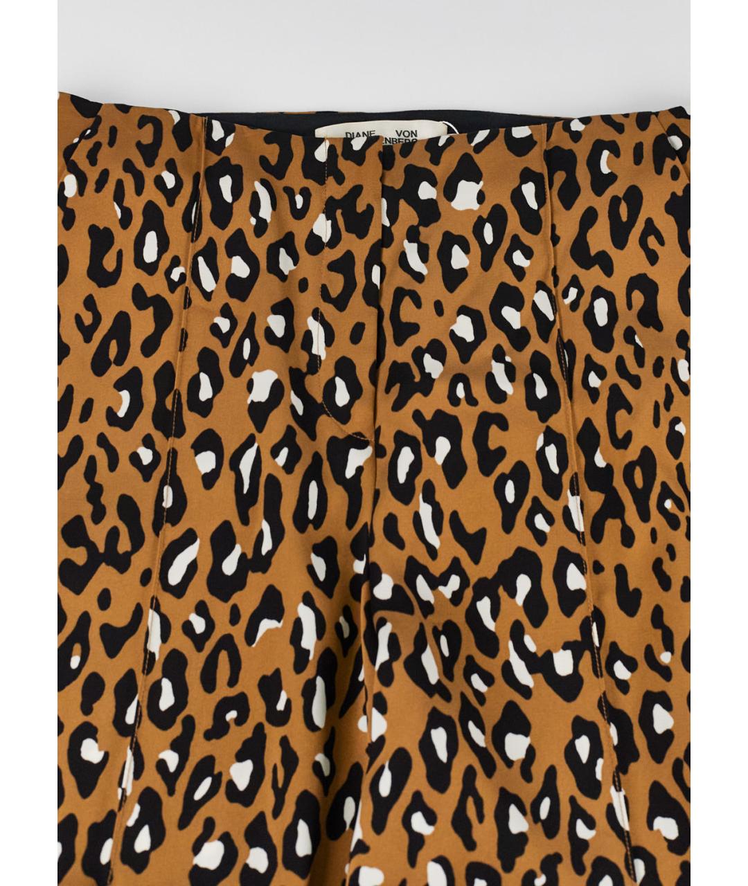 DIANE VON FURSTENBERG Коричневые вискозные прямые брюки, фото 4