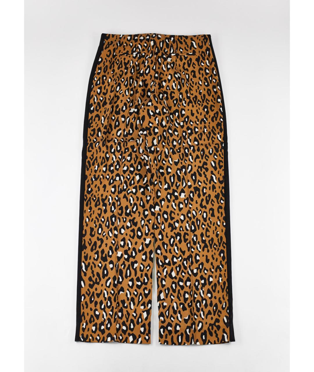 DIANE VON FURSTENBERG Коричневые вискозные прямые брюки, фото 2