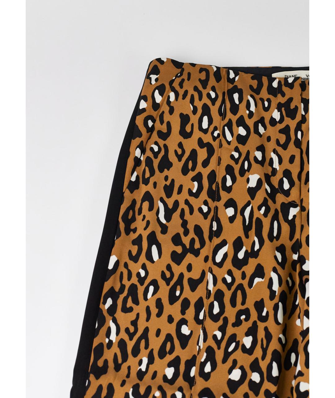 DIANE VON FURSTENBERG Коричневые вискозные прямые брюки, фото 5