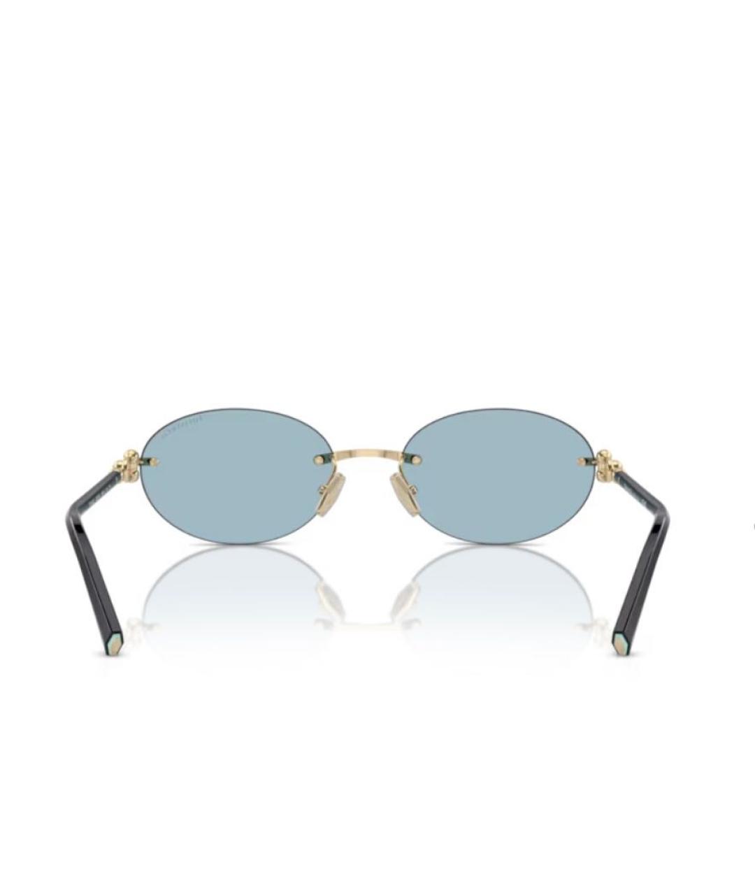 TIFFANY&CO Золотые металлические солнцезащитные очки, фото 2