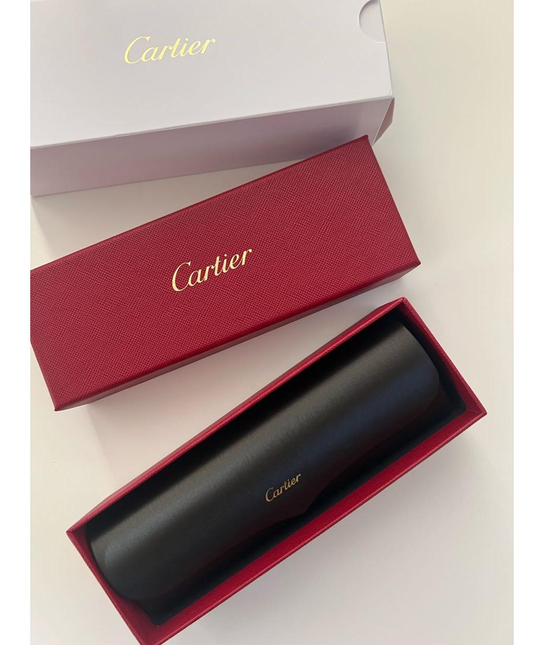 CARTIER Серые металлические солнцезащитные очки, фото 4