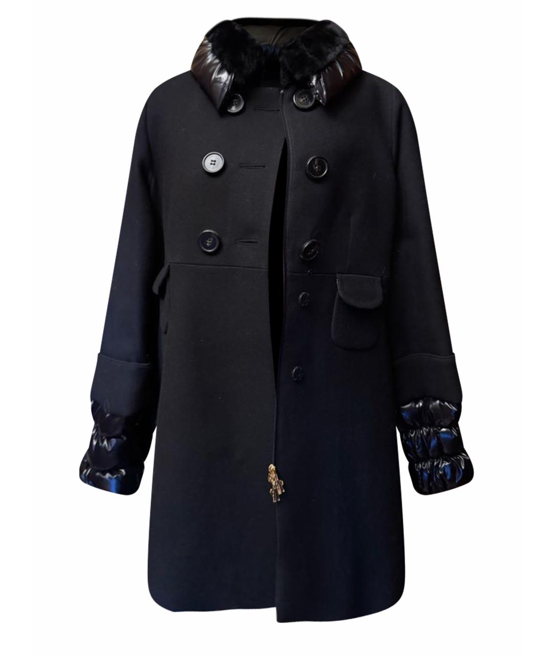 MONCLER Темно-синяя шерстяная куртка, фото 1