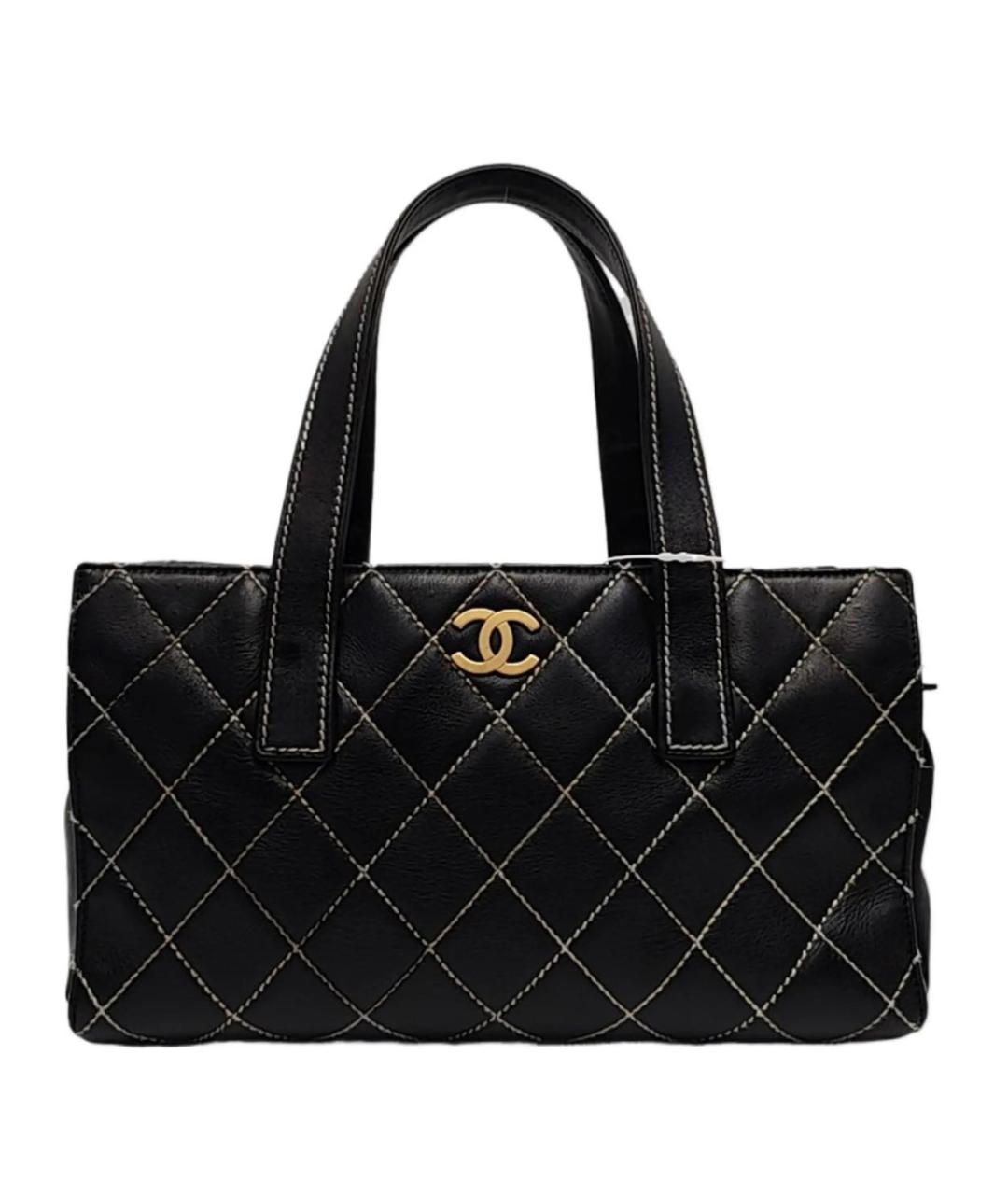 CHANEL Черная кожаная сумка тоут, фото 1