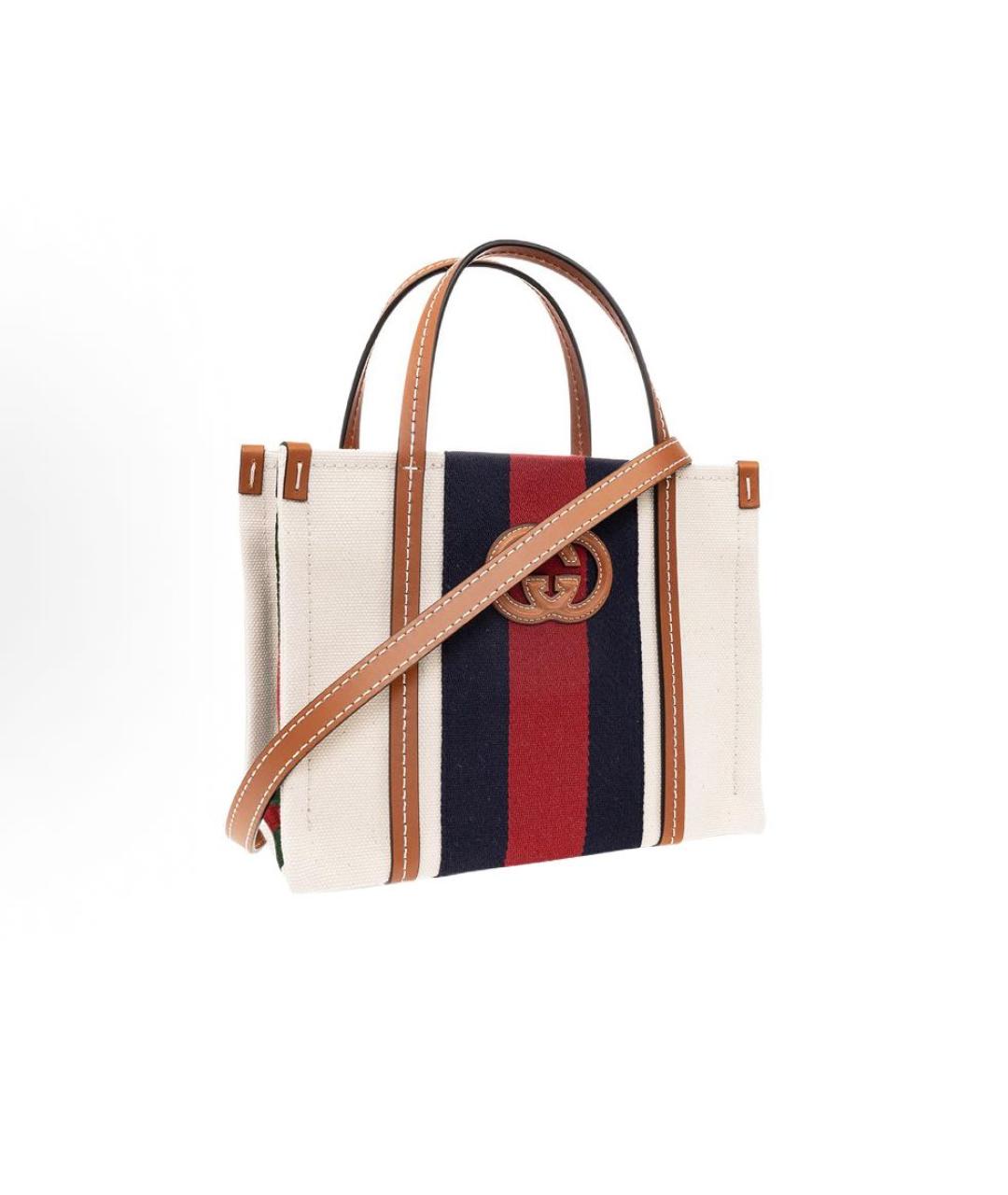 GUCCI Белая пляжная сумка, фото 2