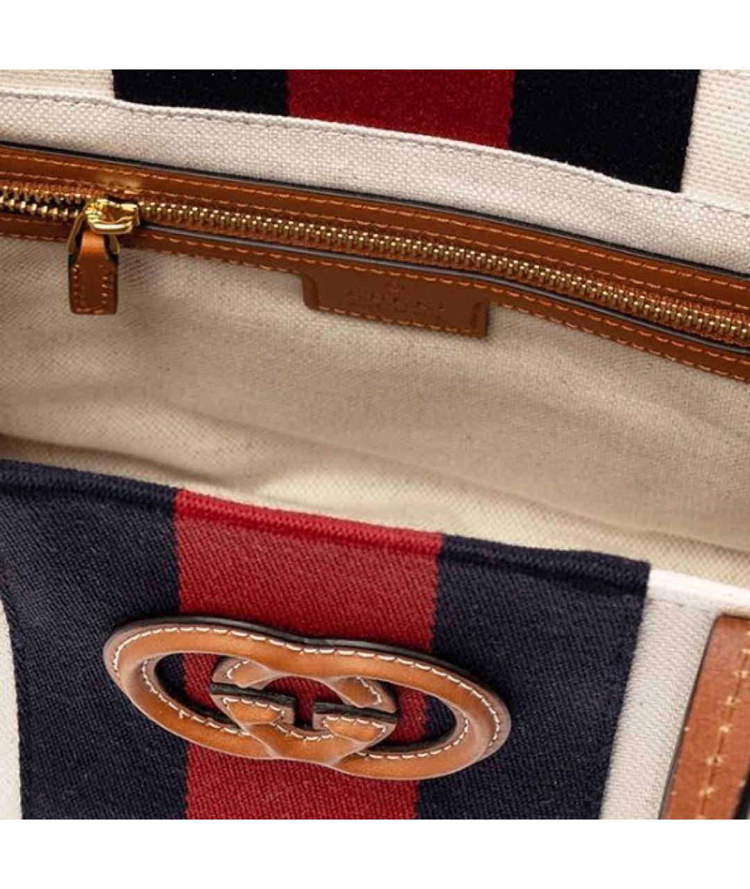 GUCCI Белая пляжная сумка, фото 5