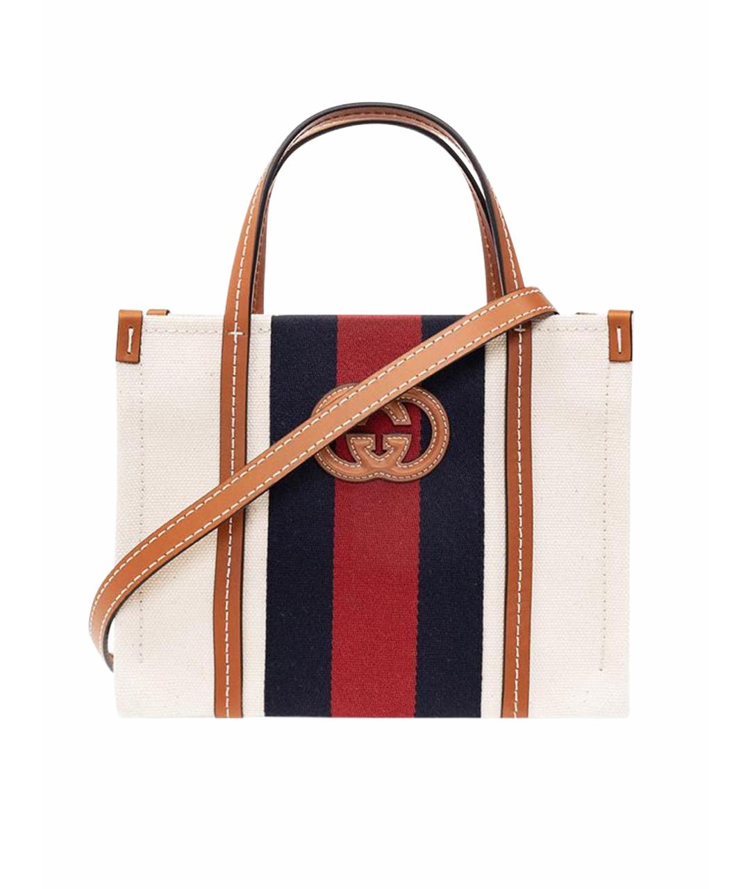 GUCCI Белая пляжная сумка, фото 1