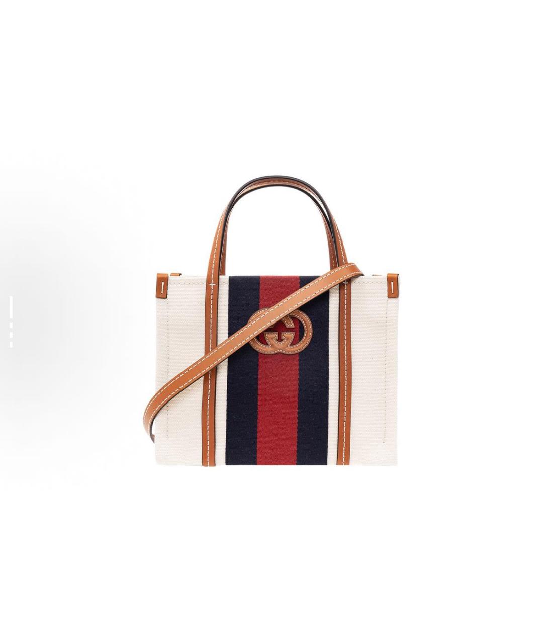 GUCCI Белая пляжная сумка, фото 7