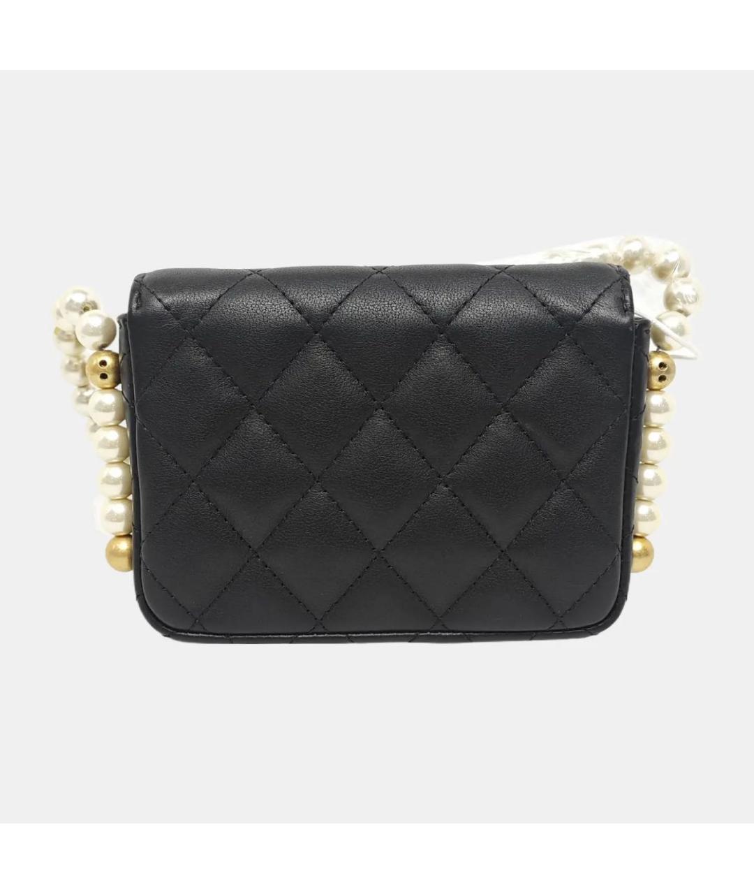 CHANEL Черная кожаная сумка через плечо, фото 4