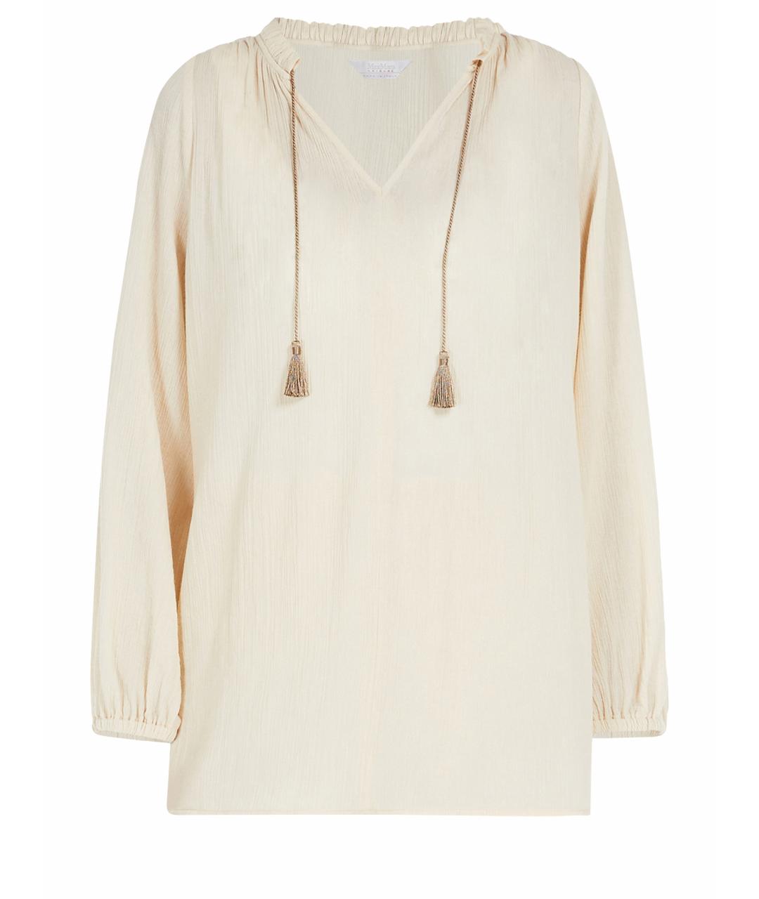 MAX MARA Бежевая хлопковая блузы, фото 1