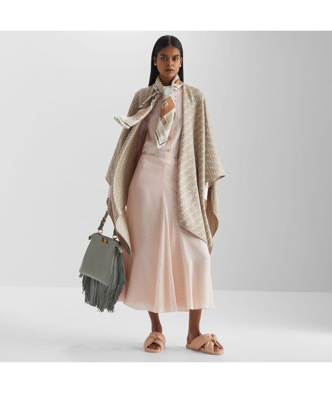 FENDI Розовая шелковая рубашка, фото 6