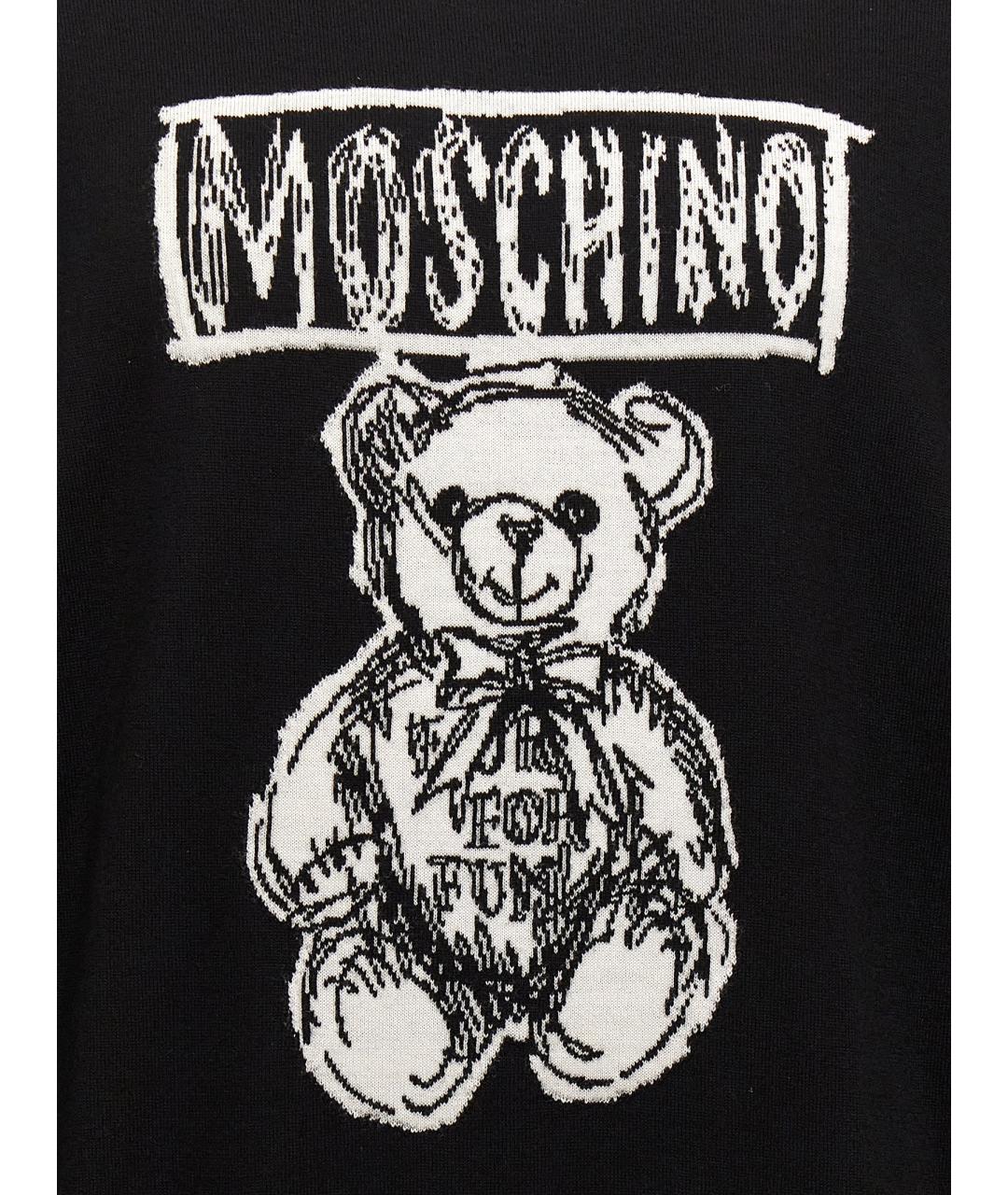 MOSCHINO Черный шерстяной джемпер / свитер, фото 4