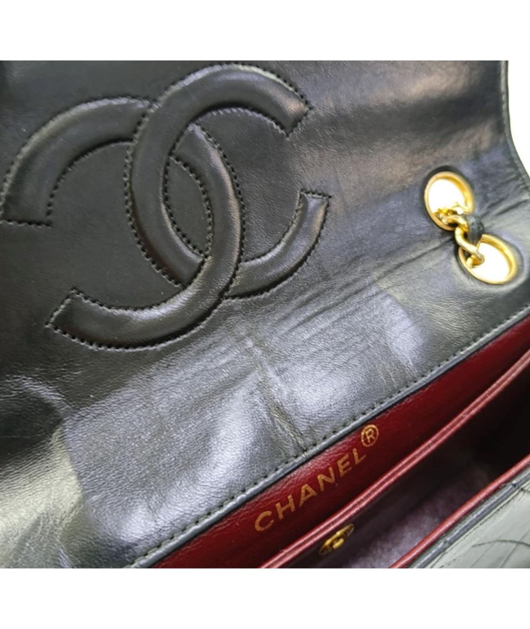 CHANEL Черная кожаная сумка через плечо, фото 6