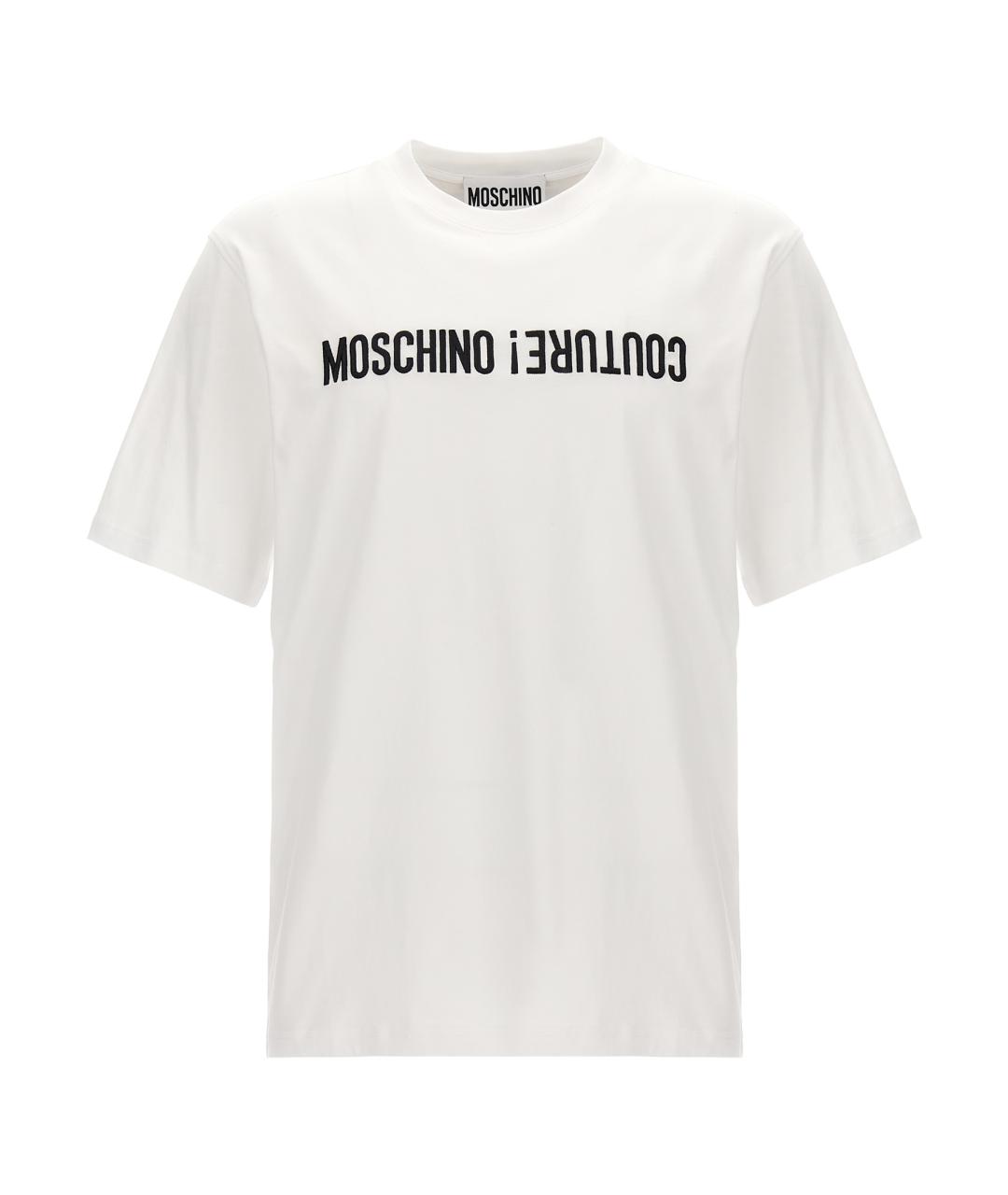 MOSCHINO Белая хлопковая футболка, фото 1