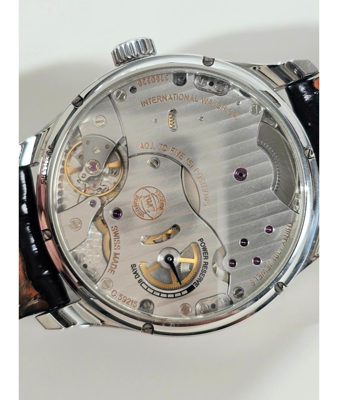 IWC Черные стальные часы, фото 3