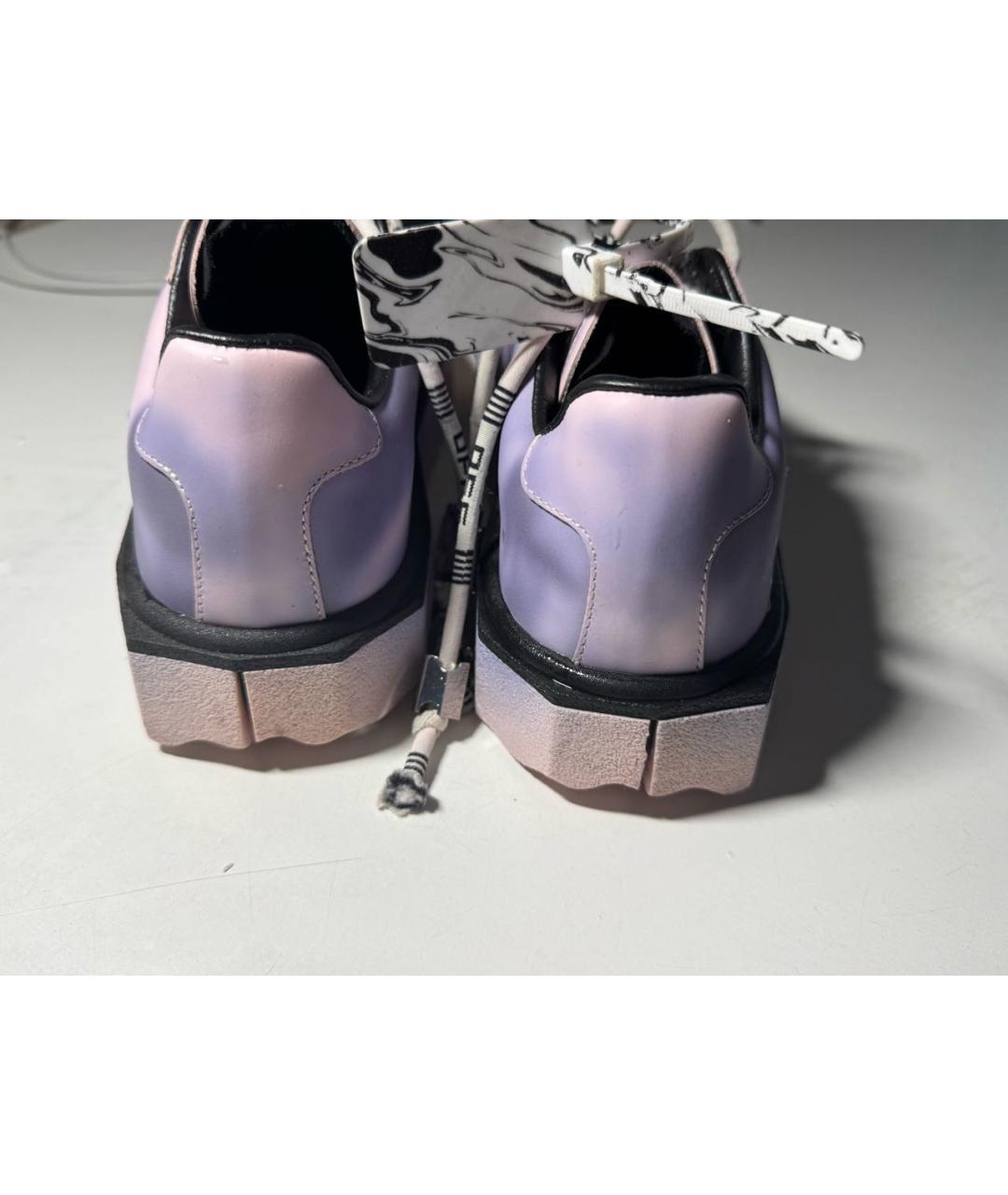 OFF-WHITE Розовые кеды из искусственной кожи, фото 3