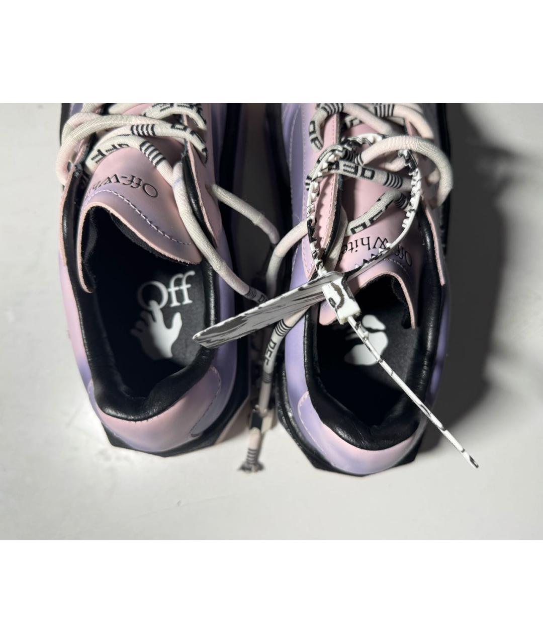 OFF-WHITE Розовые кеды из искусственной кожи, фото 6