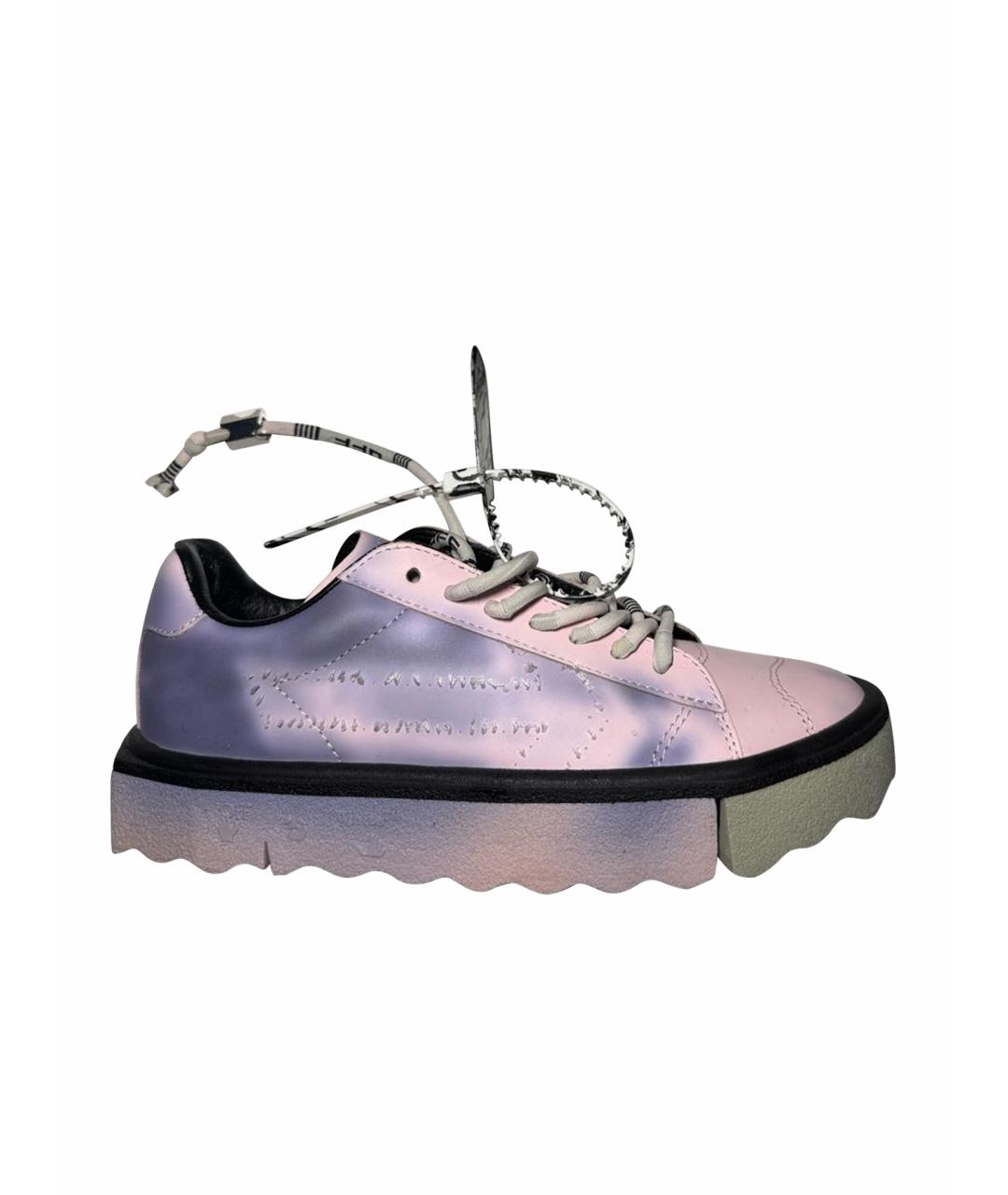 OFF-WHITE Розовые кеды из искусственной кожи, фото 1