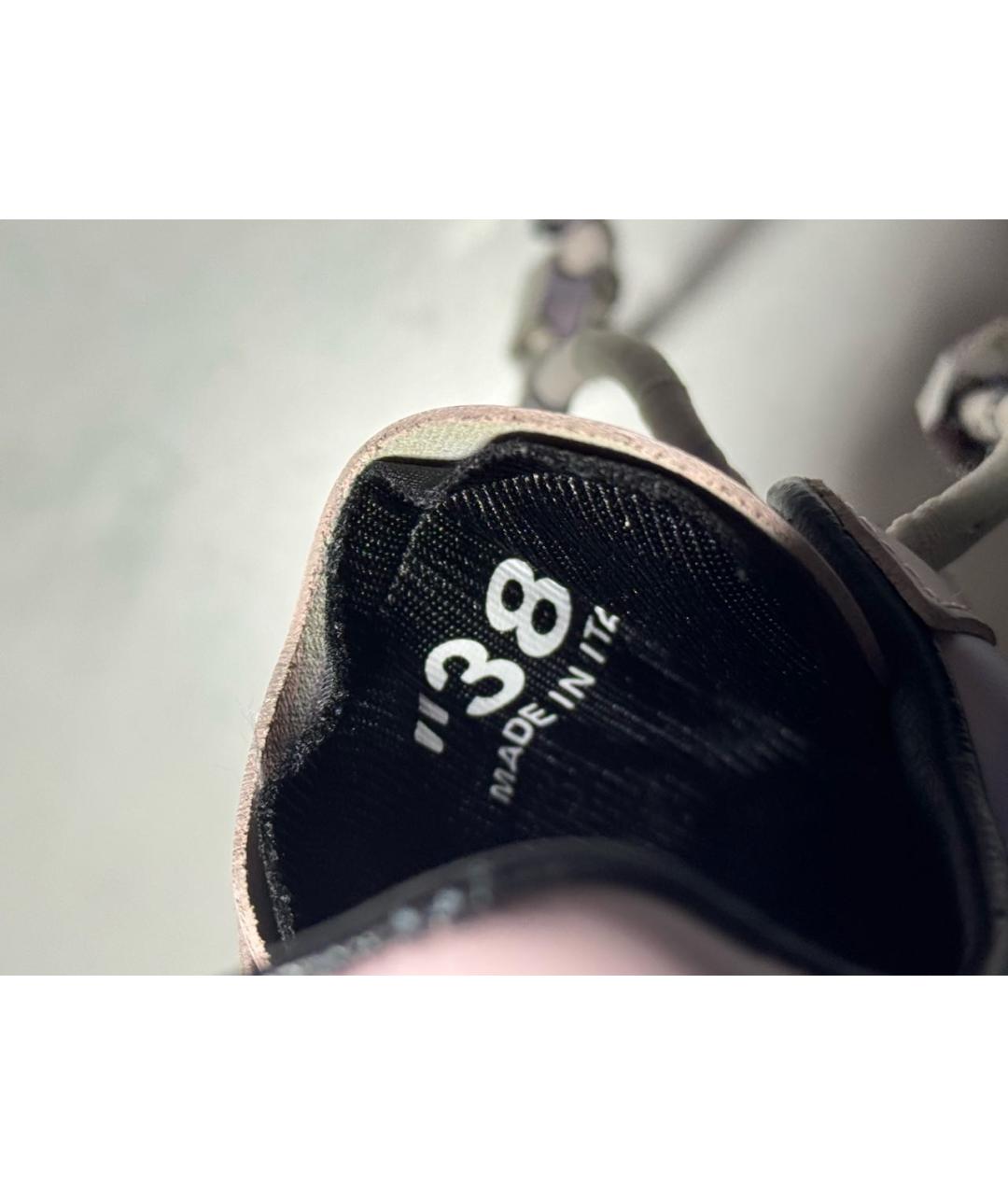 OFF-WHITE Розовые кеды из искусственной кожи, фото 7