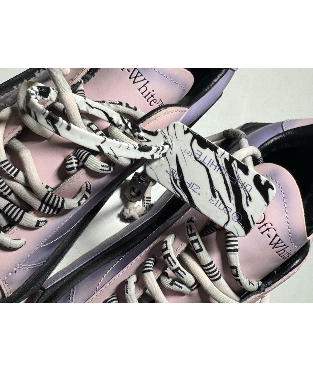 OFF-WHITE Розовые кеды из искусственной кожи, фото 8