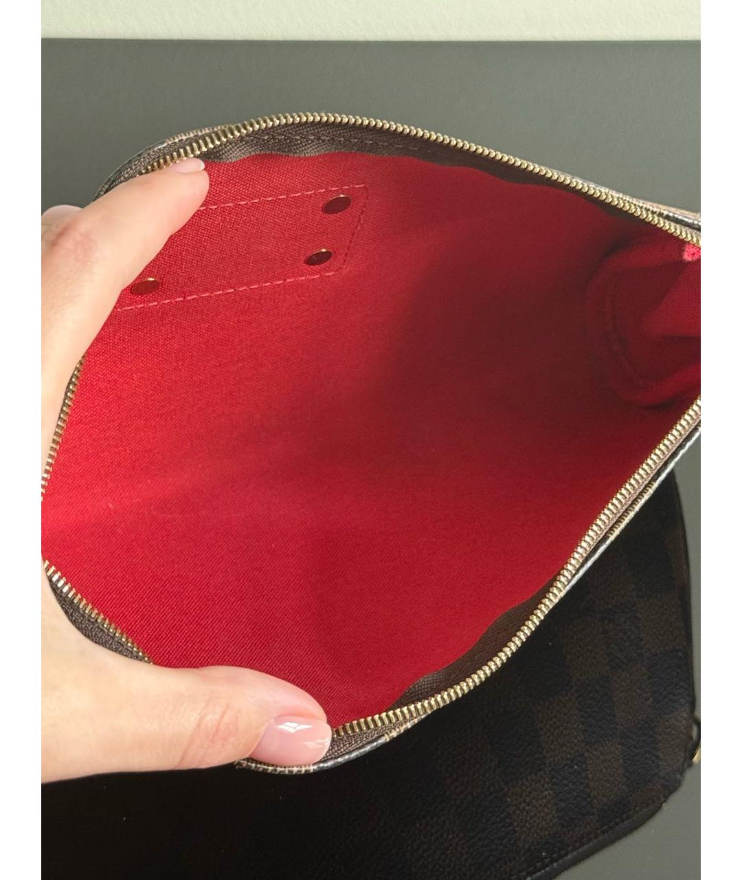 LOUIS VUITTON Коричневая кожаная сумка через плечо, фото 4