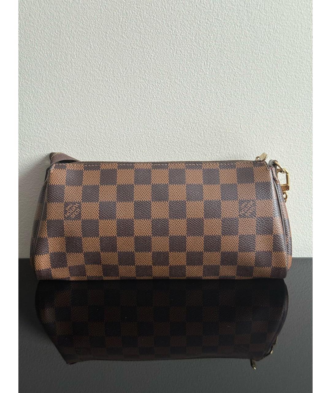 LOUIS VUITTON Коричневая кожаная сумка через плечо, фото 3